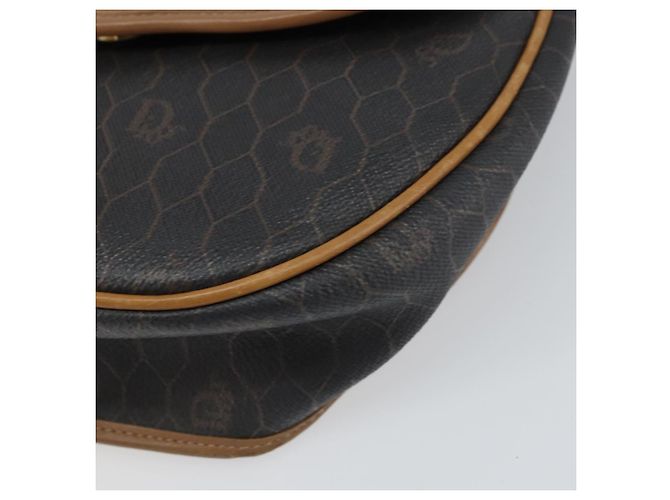 Borsa a Spalla in Tela Honeycomb PVC Nera e Dorata Auth BA8817 Christian Dior Nero D'oro - vista 10