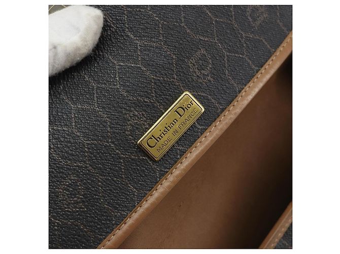Borsa a Spalla in Tela Honeycomb PVC Nera e Dorata Auth BA8817 Christian Dior Nero D'oro - vista 16