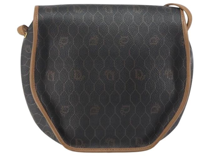 Borsa a Spalla in Tela Honeycomb PVC Nera e Dorata Auth BA8817 Christian Dior Nero D'oro - vista 3