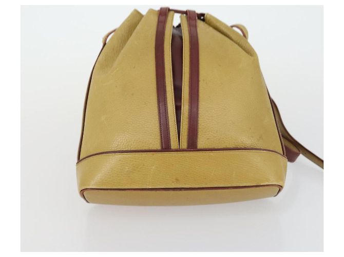 Borsa a Spalla Cartier Saint Laurent in Pelle 2 Set Beige Marrone Auth BA9213 - vista 11