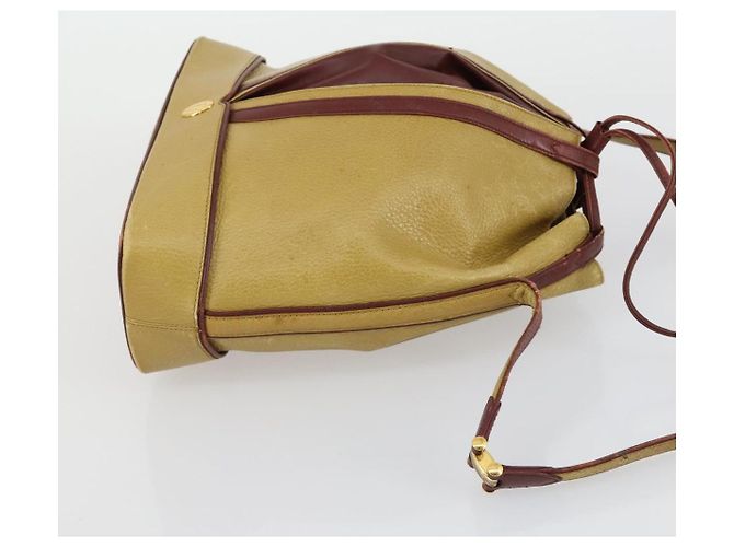 Borsa a Spalla Cartier Saint Laurent in Pelle 2 Set Beige Marrone Auth BA9213 - vista 12