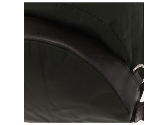 PRADA Backpack Nylon Khaki Silver Auth kk592 Silvery - view 15