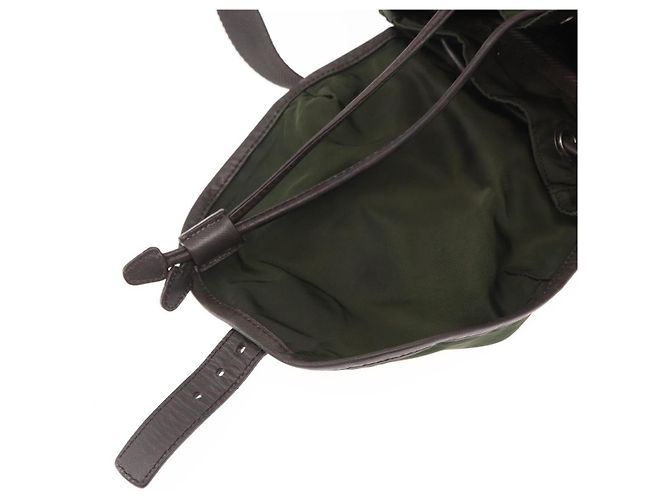 PRADA Backpack Nylon Khaki Silver Auth kk592 Silvery - view 20
