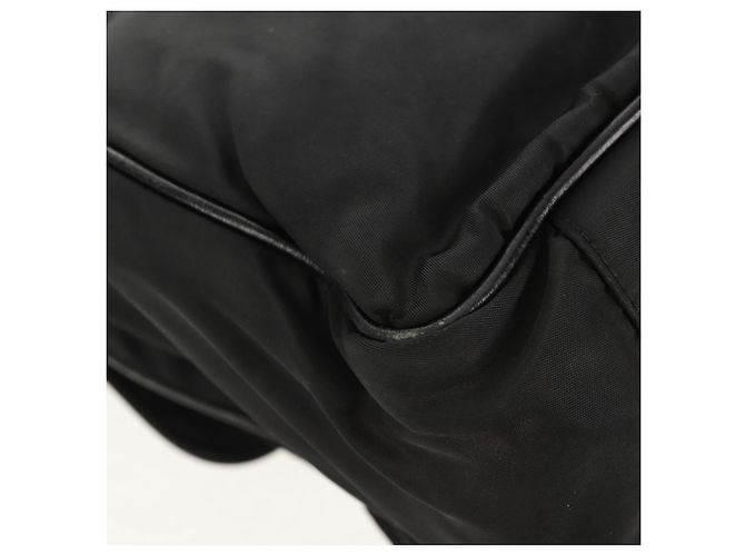 Borsa da lavoro PRADA in nylon e pelle nera argento autentica bs31717 Nero - vista 13