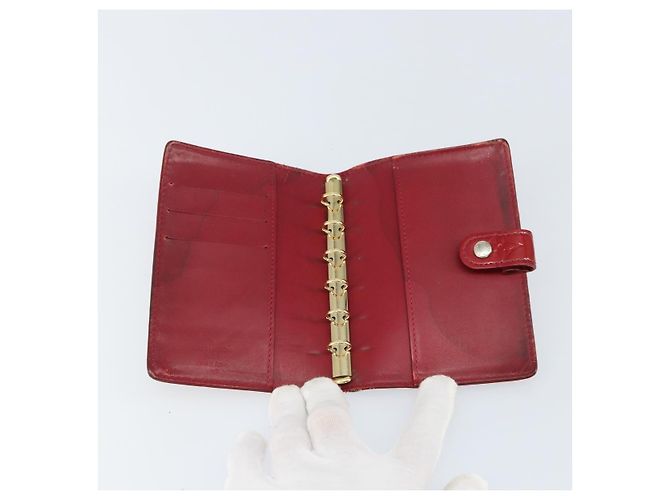 LOUIS VUITTON Cubierta de Planificador Diario Monogram Vernis PM Roja R21016 Auth BA8895 - vista 13