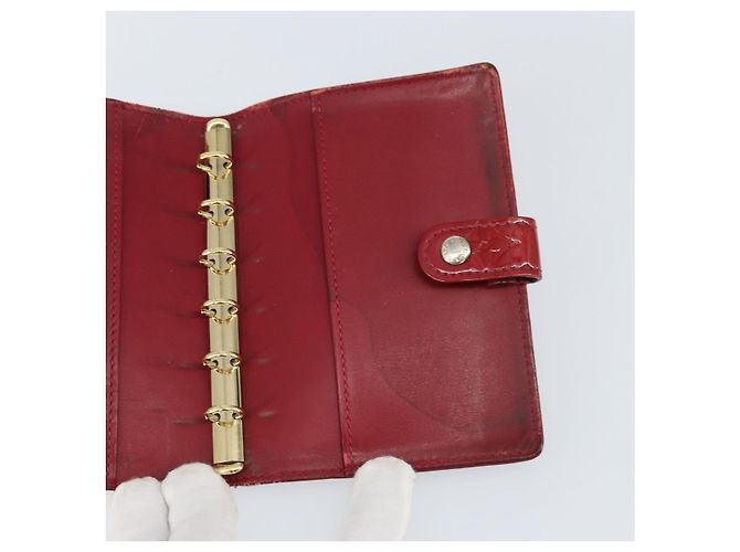 LOUIS VUITTON Cubierta de Planificador Diario Monogram Vernis PM Roja R21016 Auth BA8895 - vista 14
