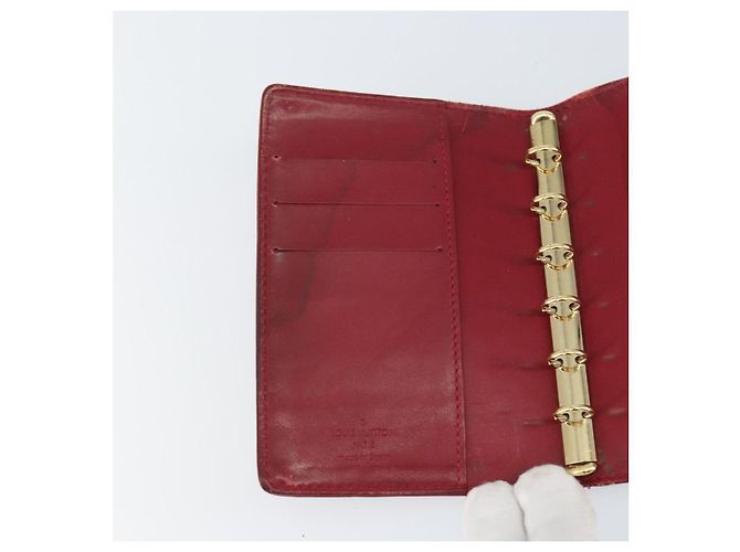 LOUIS VUITTON Cubierta de Planificador Diario Monogram Vernis PM Roja R21016 Auth BA8895 - vista 15