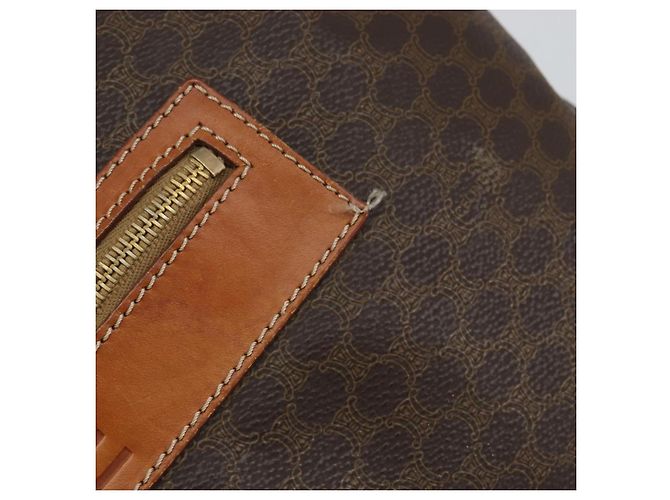 Céline Borsa tote in tela Macadam CELINE in pelle PVC marrone oro Auth ep12237 D'oro - vista 14