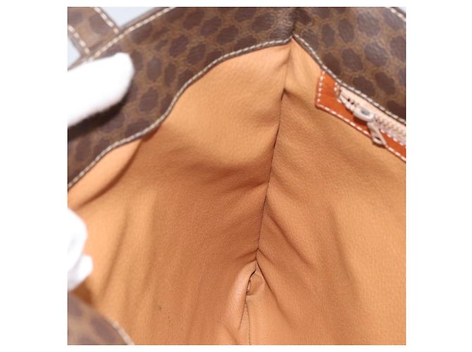 Céline Borsa tote in tela Macadam CELINE in pelle PVC marrone oro Auth ep12237 D'oro - vista 19