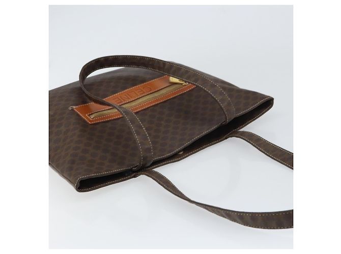 Céline Borsa tote in tela Macadam CELINE in pelle PVC marrone oro Auth ep12237 D'oro - vista 6