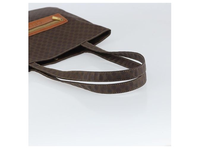 Céline Borsa tote in tela Macadam CELINE in pelle PVC marrone oro Auth ep12237 D'oro - vista 7