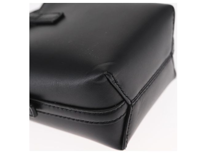 SAINT LAURENT Micro Borsa a Mano Pelle Nera Oro Auth 154229SM Nero D'oro - vista 14