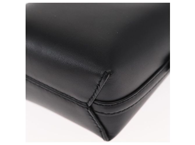 SAINT LAURENT Micro Borsa a Mano Pelle Nera Oro Auth 154229SM Nero D'oro - vista 15