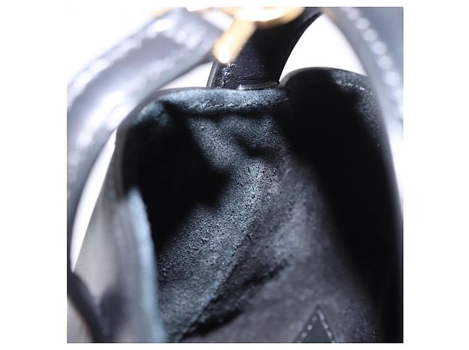 SAINT LAURENT Micro Borsa a Mano Pelle Nera Oro Auth 154229SM Nero D'oro - vista 20