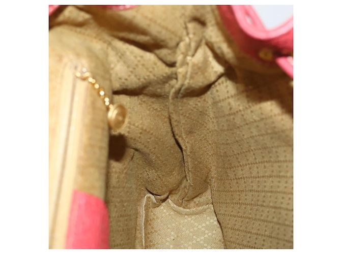 Mochila de Camurça Gucci Bamboo Vermelha Dourada 003 2058 0016 Auth th6525 Vermelho Dourado - vista 20