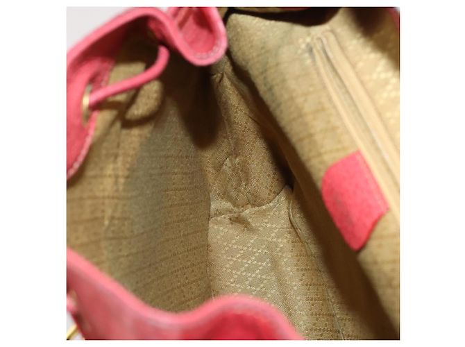 Mochila de Camurça Gucci Bamboo Vermelha Dourada 003 2058 0016 Auth th6525 Vermelho Dourado - vista 21