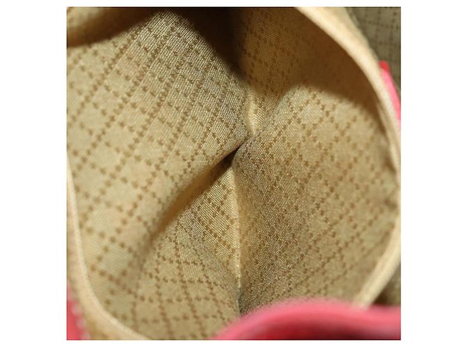 Mochila de Camurça Gucci Bamboo Vermelha Dourada 003 2058 0016 Auth th6525 Vermelho Dourado - vista 24
