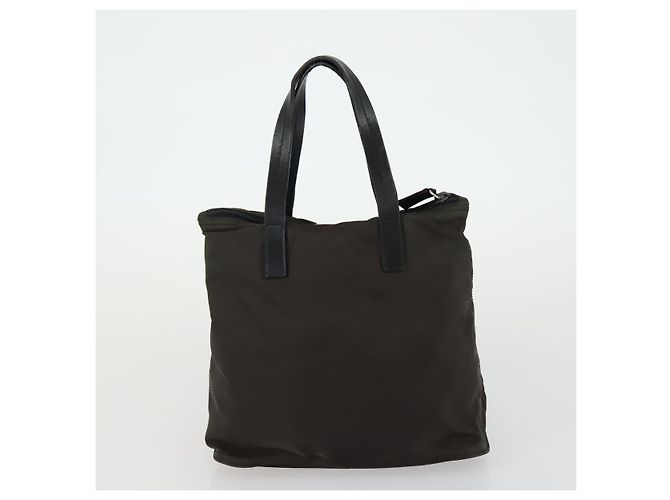 Borsa Tote PRADA Nylon 2 Set Kaki Beige Auth 151727 Cachi - vista 11