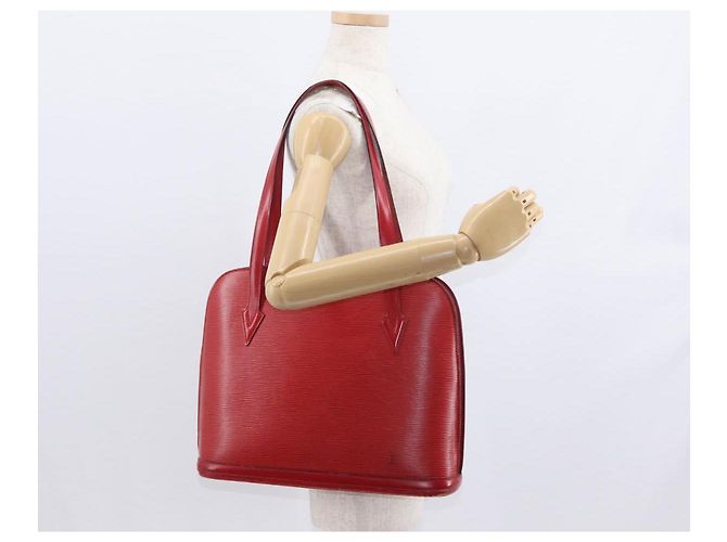 LOUIS VUITTON Borsa a Spalla Epi Lussac Rossa M52287 LV Auth BA8954 Rosso - vista 23