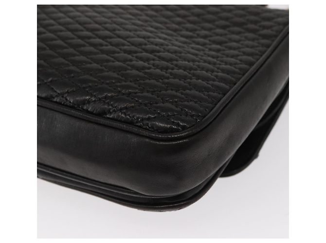 BALLY Borsa a Spalla a Catena Pelle Nera Oro Auth 156131 Nero D'oro - vista 13