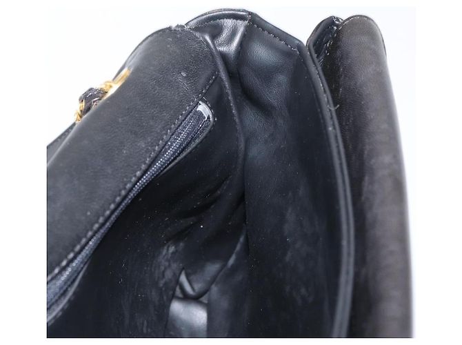 BALLY Borsa a Spalla a Catena Pelle Nera Oro Auth 156131 Nero D'oro - vista 18