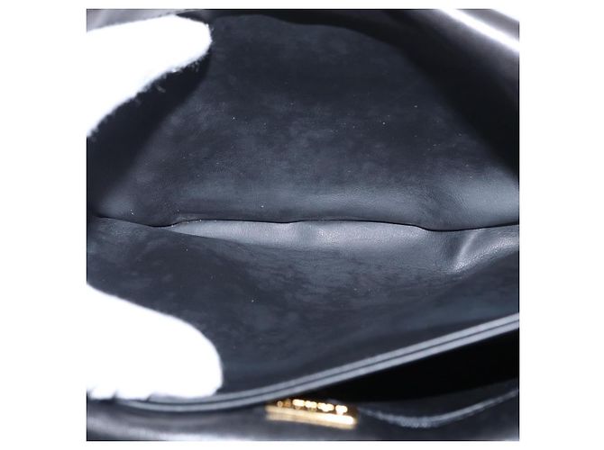 BALLY Borsa a Spalla a Catena Pelle Nera Oro Auth 156131 Nero D'oro - vista 20