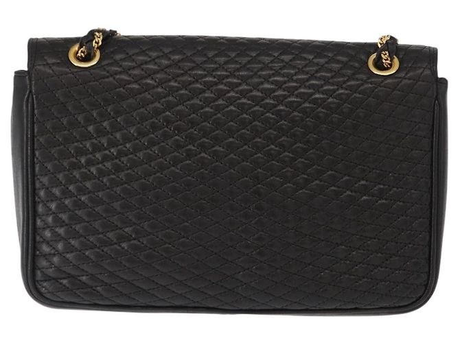 BALLY Borsa a Spalla a Catena Pelle Nera Oro Auth 156131 Nero D'oro - vista 3