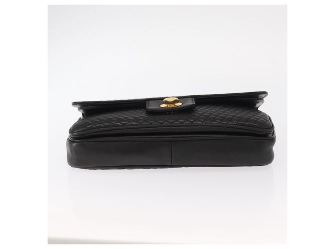 BALLY Borsa a Spalla a Catena Pelle Nera Oro Auth 156131 Nero D'oro - vista 9