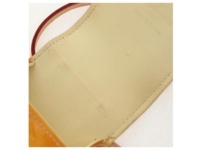 LOUIS VUITTON Monogram Vernis Custodia Verde Giallo Lime M91052 LV Auth BA8521 D'oro - vista 10