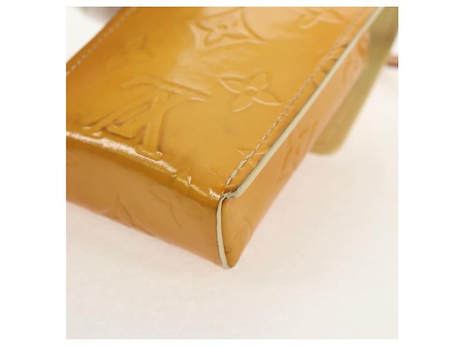 LOUIS VUITTON Monogram Vernis Custodia Verde Giallo Lime M91052 LV Auth BA8521 D'oro - vista 18