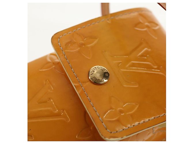 LOUIS VUITTON Monogram Vernis Custodia Verde Giallo Lime M91052 LV Auth BA8521 D'oro - vista 20
