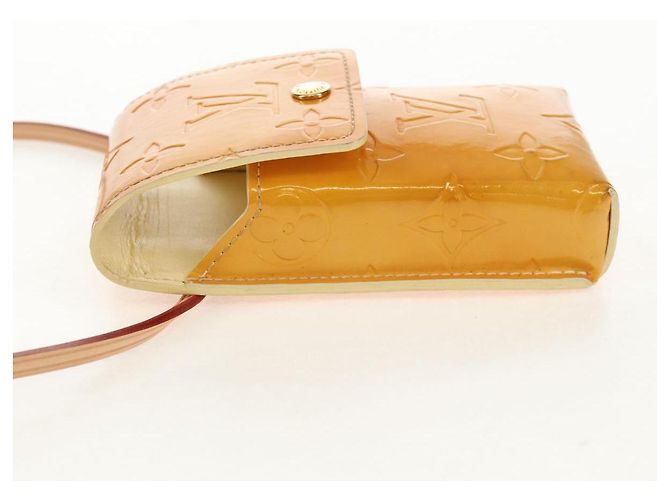 LOUIS VUITTON Monogram Vernis Custodia Verde Giallo Lime M91052 LV Auth BA8521 D'oro - vista 3