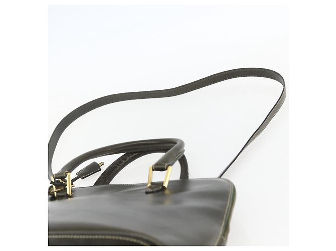 Borsa a mano in pelle Salvatore Ferragamo 2 in 1 khaki oro Auth gh1429 - vista 10