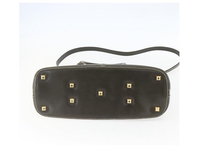 Borsa a mano in pelle Salvatore Ferragamo 2 in 1 khaki oro Auth gh1429 - vista 11