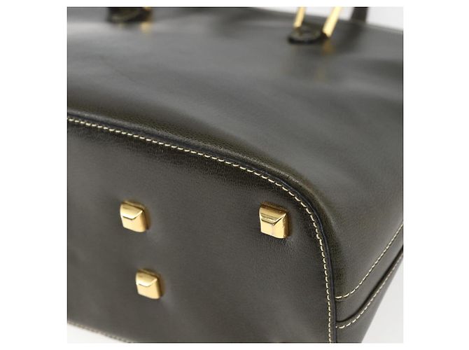 Borsa a mano in pelle Salvatore Ferragamo 2 in 1 khaki oro Auth gh1429 - vista 12