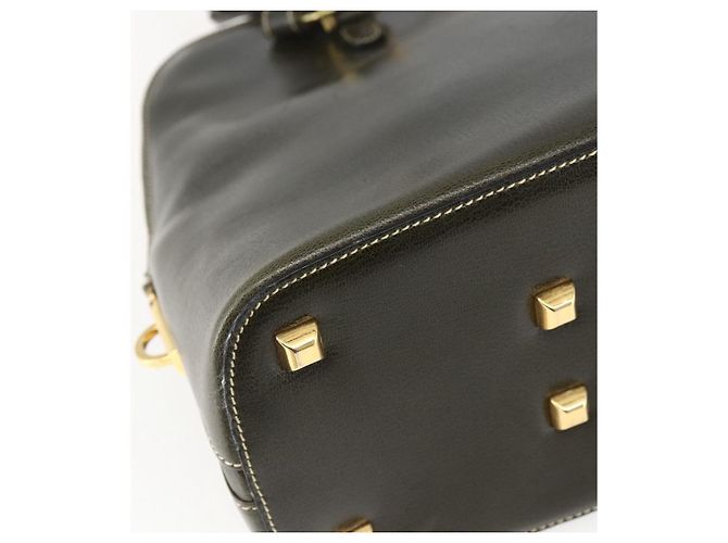 Borsa a mano in pelle Salvatore Ferragamo 2 in 1 khaki oro Auth gh1429 - vista 13