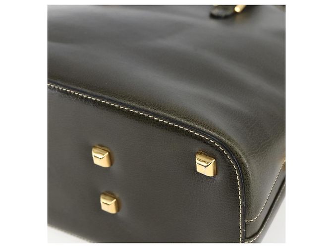 Borsa a mano in pelle Salvatore Ferragamo 2 in 1 khaki oro Auth gh1429 - vista 14