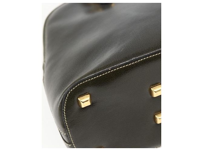 Borsa a mano in pelle Salvatore Ferragamo 2 in 1 khaki oro Auth gh1429 - vista 15