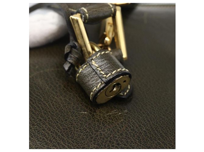 Borsa a mano in pelle Salvatore Ferragamo 2 in 1 khaki oro Auth gh1429 - vista 17
