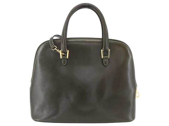 Borsa a mano in pelle Salvatore Ferragamo 2 in 1 khaki oro Auth gh1429 - vista 3