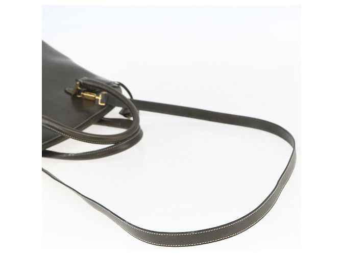 Borsa a mano in pelle Salvatore Ferragamo 2 in 1 khaki oro Auth gh1429 - vista 9