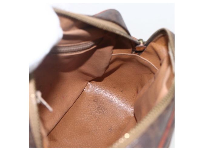 Céline Borsa a Spalla in Tela Macadam CELINE in Pelle PVC Marrone Oro Auth 159160 D'oro - vista 18
