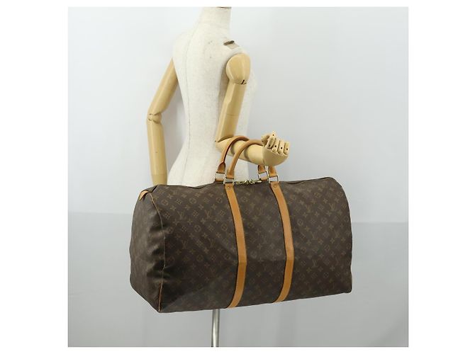 LOUIS VUITTON Borsa Boston Monogram Keepall 60 M41422 LV Auth 155159 Monogramma - vue 21