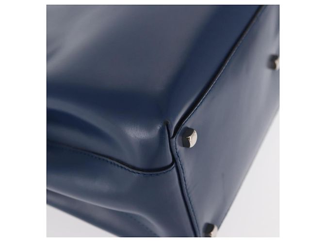Borsa a mano Gancini in pelle azzurro chiaro e oro Auth BA9168 di Salvatore Ferragamo D'oro Blu chiaro - vista 10