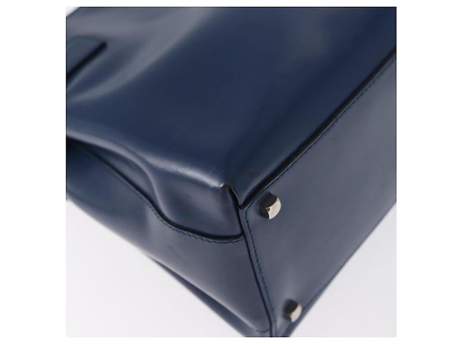 Borsa a mano Gancini in pelle azzurro chiaro e oro Auth BA9168 di Salvatore Ferragamo D'oro Blu chiaro - vista 12