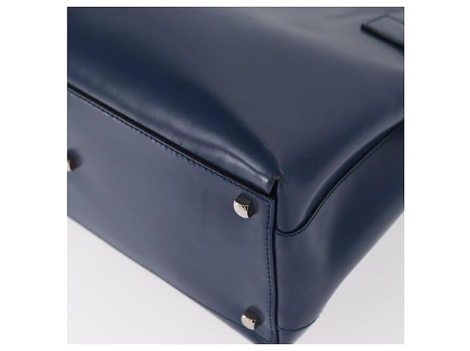 Borsa a mano Gancini in pelle azzurro chiaro e oro Auth BA9168 di Salvatore Ferragamo D'oro Blu chiaro - vista 13