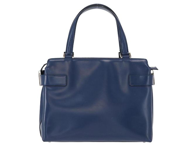 Borsa a mano Gancini in pelle azzurro chiaro e oro Auth BA9168 di Salvatore Ferragamo D'oro Blu chiaro - vista 3