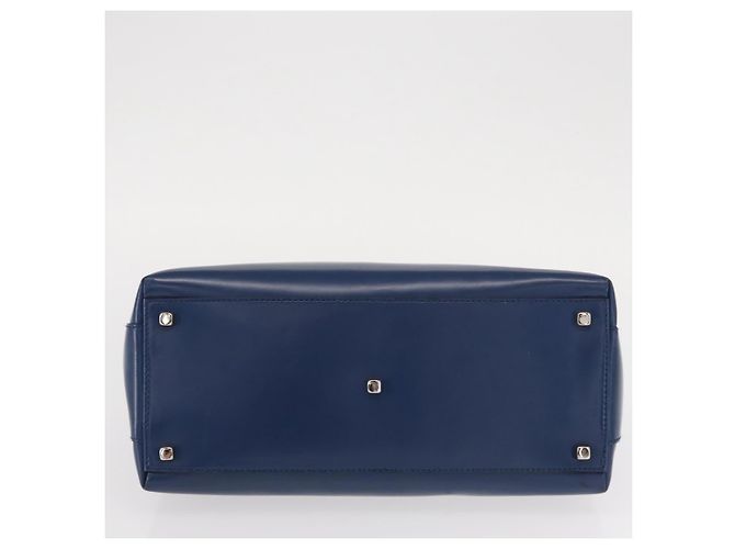Borsa a mano Gancini in pelle azzurro chiaro e oro Auth BA9168 di Salvatore Ferragamo D'oro Blu chiaro - vista 9
