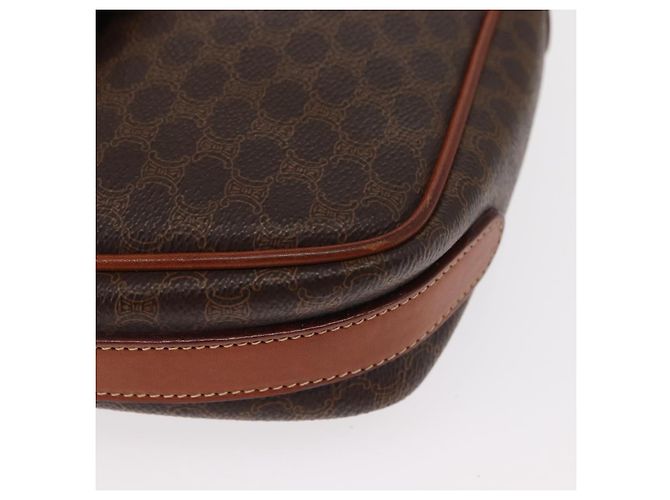 Céline Borsa a Spalla in Tela Macadam CELINE in Pelle PVC Marrone Oro Auth ep12228 D'oro - vista 10