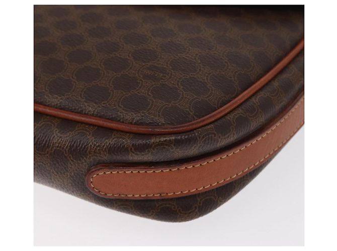 Céline Borsa a Spalla in Tela Macadam CELINE in Pelle PVC Marrone Oro Auth ep12228 D'oro - vista 11